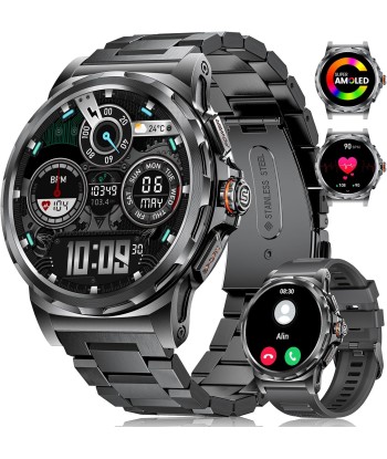 Montre Connectée Bluetooth Ecran 1,43 Pouces Montre Intelligente Etanche IP67 Sportif NOIR vous aussi creer 