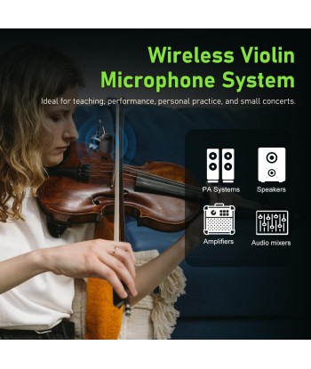 Microphone Violon Sans Fil Pick-up Col de Cygne Émetteur Récepteur pour Haut-parleurs Actifs Systèmes de Sonorisation Actifs VT-5 votre restaurant rapide dans 