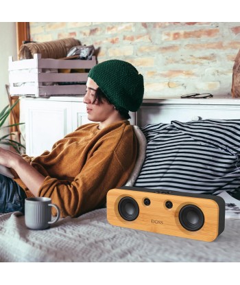 Enceinte Bluetooth 50W SoundBox H200 2 Woofers 2 Tweeters Autonomie 35H Taille 40x13x9cm pas cheres