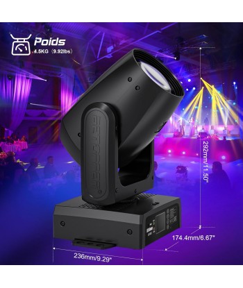 Projecteur Luminaires 150W Tête Mobile Dmx 512 RGBW 12 Gobos 12 Couleurs Activation Sonore d'Europe débarque