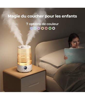 Humidificateur Air 3.6L 16dB Silencieux Plusieurs Modes 7 Couleurs Autonomie 34h En savoir plus