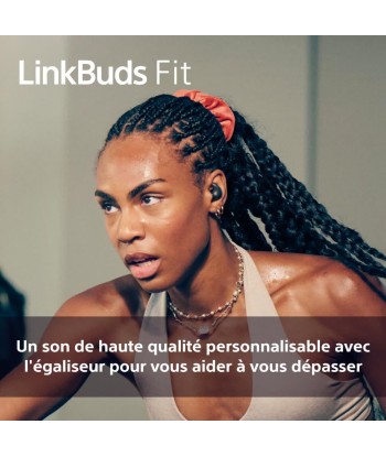 Sony LinkBuds Fit - Ecouteurs Bluetooth sans Fil à réduction de Bruit - Confortables, IPX4, Hi-Res Audio, Mode Ambient Sound, 21h d'autonomie, Connexion multipoint, iOS et Android - Noir Faites des économies