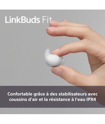 Sony LinkBuds Fit - Ecouteurs Bluetooth sans Fil à réduction de Bruit - Confortables, IPX4, Hi-Res Audio, Mode Ambient Sound, 21h d'autonomie, Connexion multipoint, iOS et Android - Noir Faites des économies