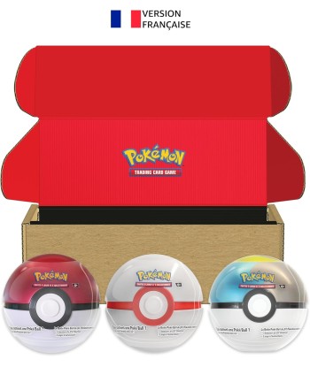 Lot de Boîtes Poké Ball, Poké Ball Honor Ball et Lune Ball 9 boosters du JCC Pokémon et 7 Pages d’Autocollants Economisez 