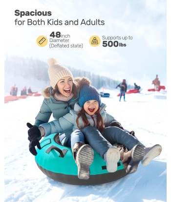 Tube à Neige avec Housse Toile de Qualité Enfants et Adultes Bouée à Neige Gonflable Robuste 122cm Fond Epais Luge Hiver Montagne Ski online