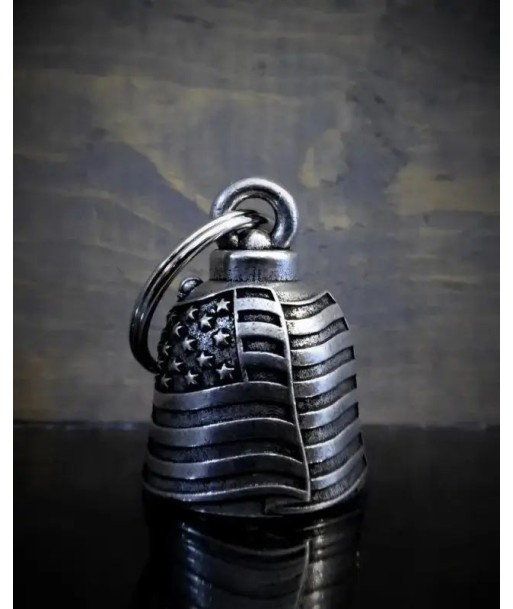 Cloche de moto unique Bravo bells "drapeau américain" l'achat 