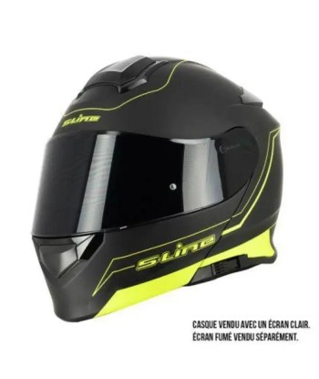 Casque Modulable Double écran Noir / jaune FLUO | SLine550 de la marque