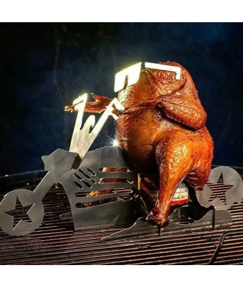 MotoGrill™ Support à poulet portable BBQ Les êtres humains sont 