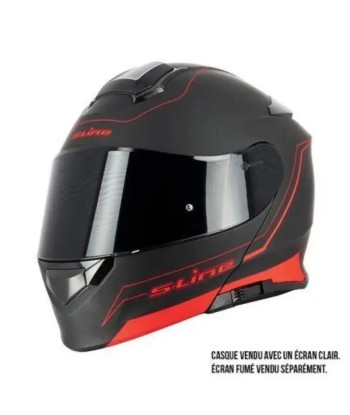 Casque Modulable Double écran Noir et Rouge MAT | SLine550 s'inspire de l'anatomie humaine