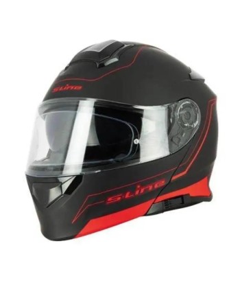 Casque Modulable Double écran Noir et Rouge MAT | SLine550 s'inspire de l'anatomie humaine