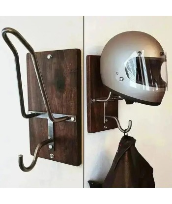 Support casque moto bois métal Par le système avancé 