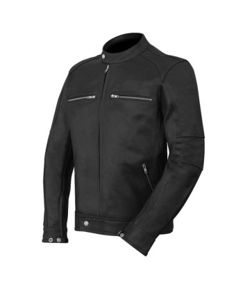 Blouson Cuir moto VINTAGE -Noir de technologie