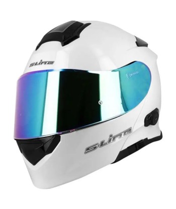 Casque moto bluetooth -  Blanc Livraison rapide