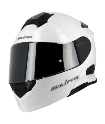 Casque moto bluetooth -  Blanc Livraison rapide