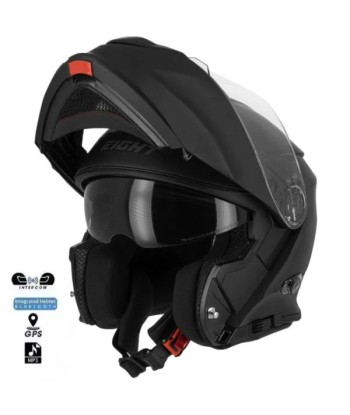 Casque moto avec bluetooth - Noir Mat paiement sécurisé