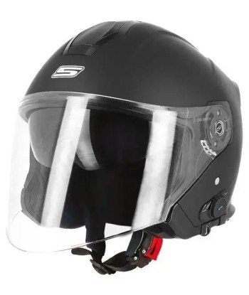 Casque moto Bluetooth Jet rembourrage situé sous