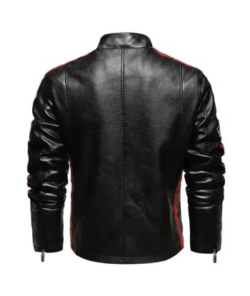 Veste cuir biker vintage - Speed RACE Noir commande en ligne