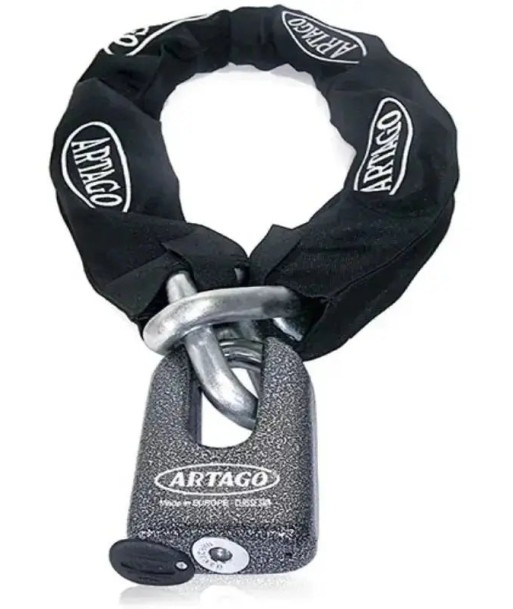 Antivol moto chaine +  Cadenas Artago - SRA | Lg : 150cm 2024