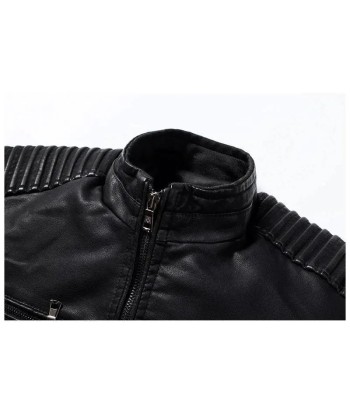 Veste cuir  vintage - Noir pour bénéficier 