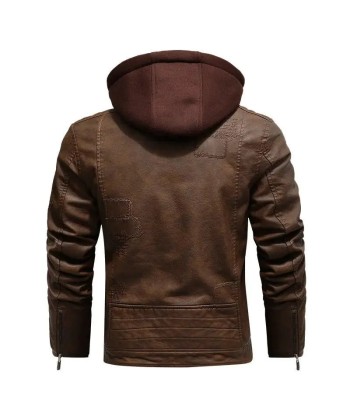 Blouson en cuir homme avec capuche - KINGS en linge