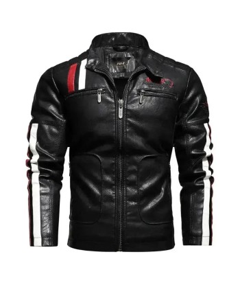 Blouson cuir homme vintage - Noir la chaussure