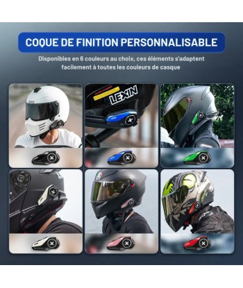 Intercom moto Lexin G2P -6 pilotes de l' environnement