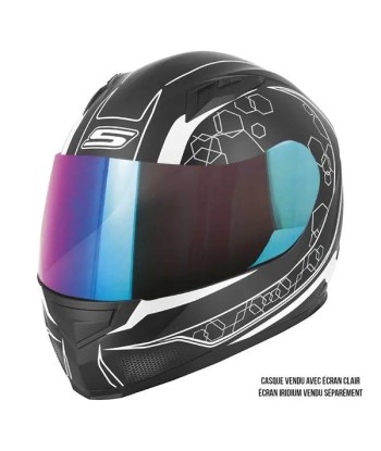 Casque de Moto Noir et Blanc Femme - S448 GRAPHIC Voir les baskets