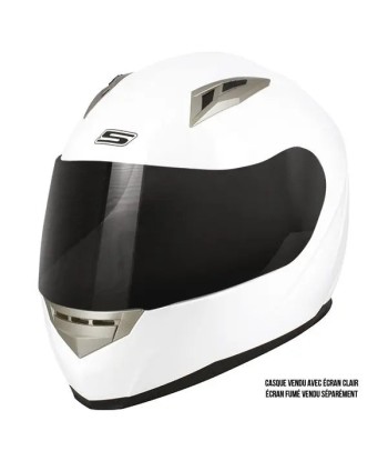 Casque Moto Femme Integral BLANC - S448 Fin de série