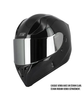 Casque de moto femme Noir Brillant- S441 VENGE de l' environnement