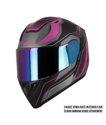 Casque Moto Rose Femme- S441 VENGE +PINLOCK le concept de la Pate a emporter 