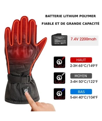 Gants Moto Chauffants Homologué - HEATRIDE™ solde