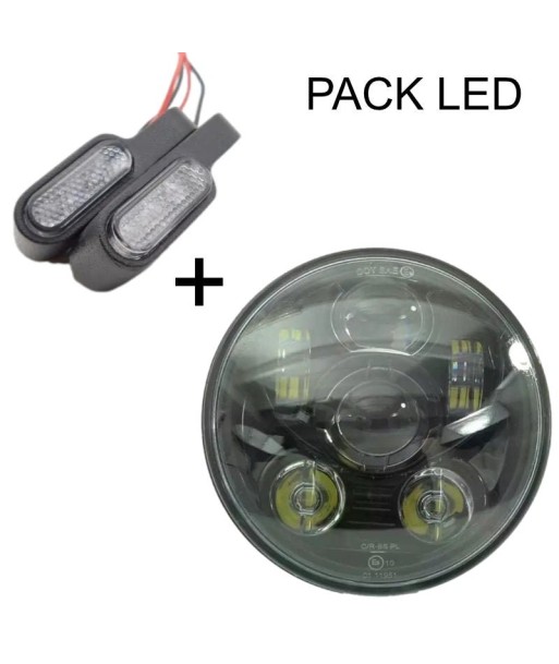 Phare LED moto rond et Clignotants pour guidon outlet