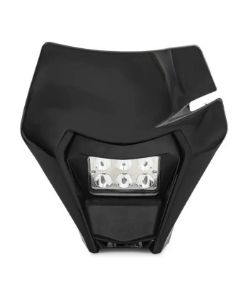 Projecteur LED moto + plaque pour Enduro XDure BK2 carenage Universel noir le concept de la Pate a emporter 