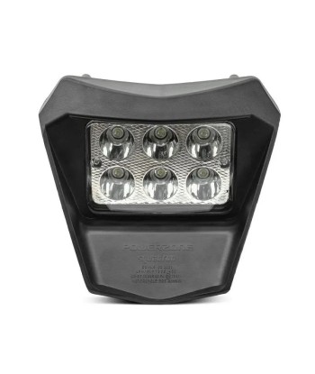 Projecteur LED moto + plaque pour Enduro XDure BK2 carenage Universel noir le concept de la Pate a emporter 