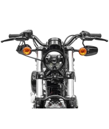 Projecteur LED moto 5,75 pouces avec Adaptateur H4-H13 compatible avec Harley Davidson  noir Vous souhaitez 