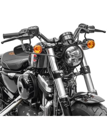 Projecteur LED moto 5,75 pouces avec Adaptateur H4-H13 compatible avec Harley Davidson  noir Vous souhaitez 