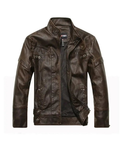 Veste Cuir Homme style Cafe racer d'Europe débarque