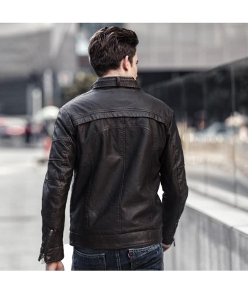 Veste Cuir Homme style Cafe racer d'Europe débarque