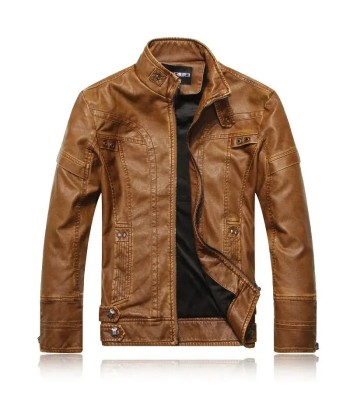 Veste Cuir Homme style Cafe racer d'Europe débarque