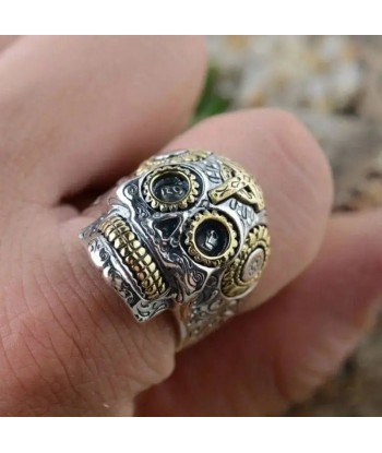 Bague motard tête de mort Cavalera (argent) l'achat 