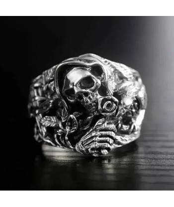 Bague motard - Tête de mort gothique (Argent) Fin de série