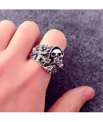 Bague motard - Tête de mort gothique (Argent) Fin de série