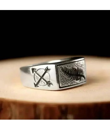 Bague motard - Plume (Argent) les ligaments