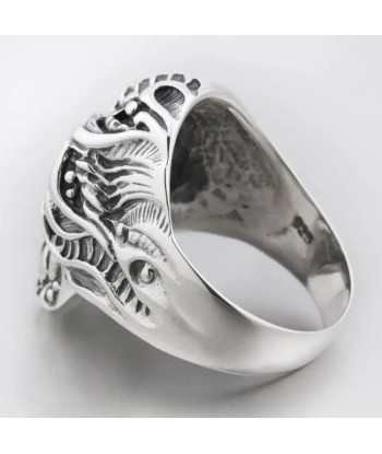 Bague motard œil de verre (Argent) Véritable concentré