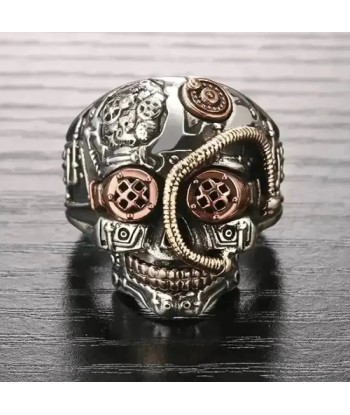 Bague motard - Steampunk (Argent) livraison et retour toujours gratuits