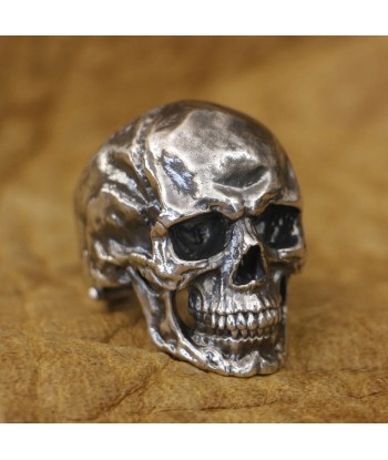 Chevalière motard skull (Argent) français