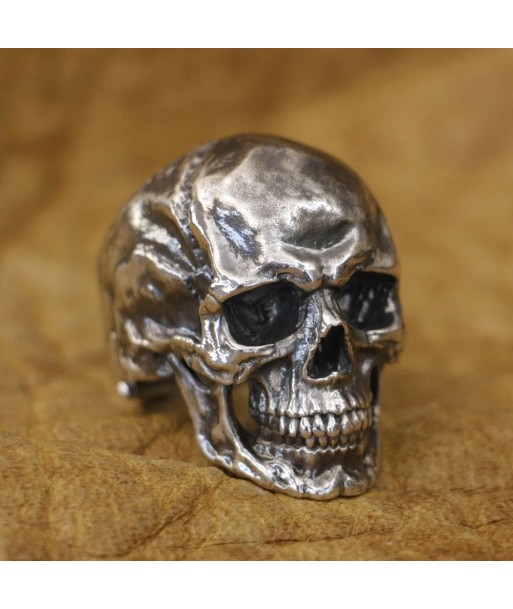 Chevalière motard skull (Argent) français