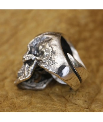 Chevalière motard skull (Argent) français