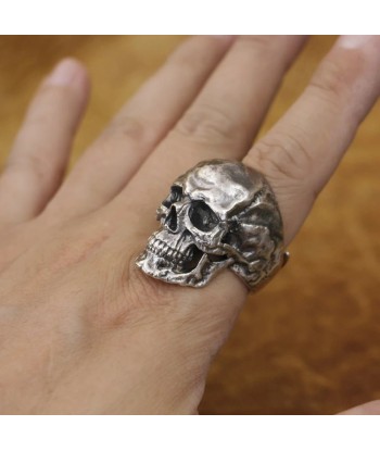 Chevalière motard skull (Argent) français