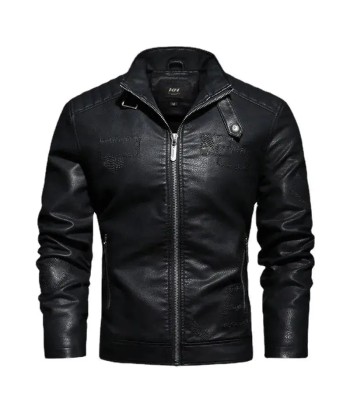 Veste homme cuir noir vintage vous aussi creer 